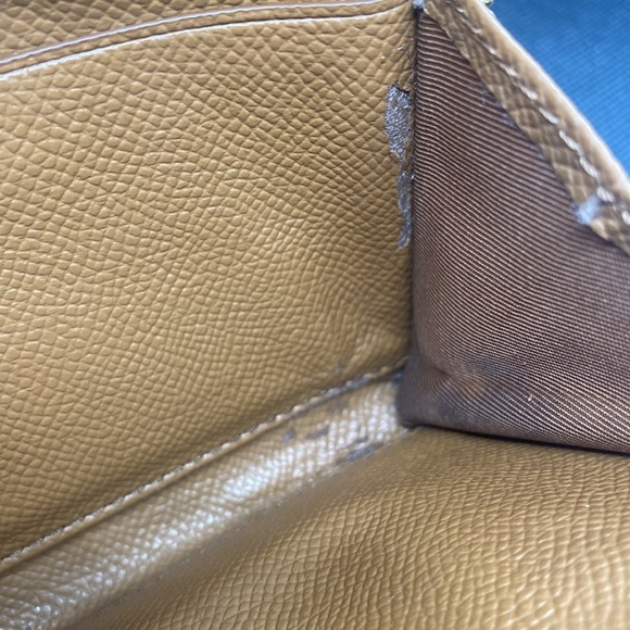 🤎COACH🤎Brown Pebble Leather Double Zip Wristlet/Good Condition - Picture 11 of 14